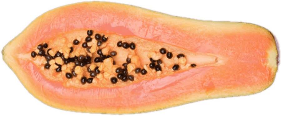 Media papaya abierta